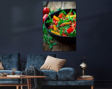 Colourful quinoa salad bowl with vegetables by Poster Art Shop
