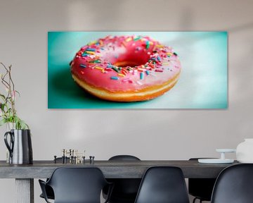 Kleurrijke donut met hagelslag - zoete verleiding van Poster Art Shop