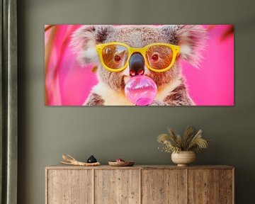 Cool koala with chewing gum and glasses by Poster Art Shop