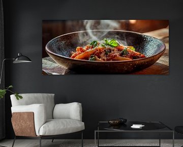 Stoompasta met verse basilicum van Poster Art Shop