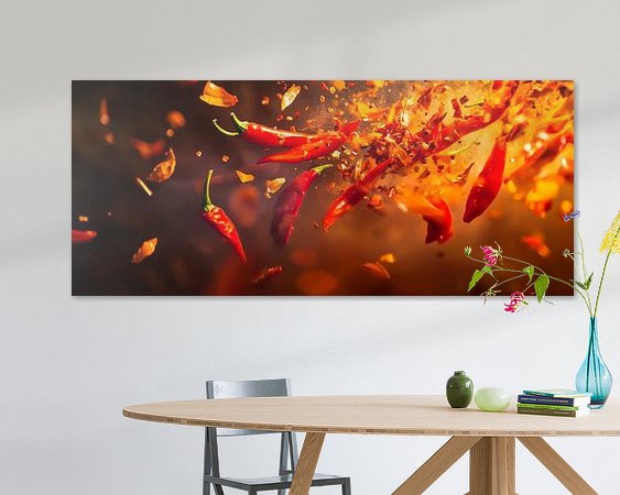 Voorbeeld van het werk in een kamer