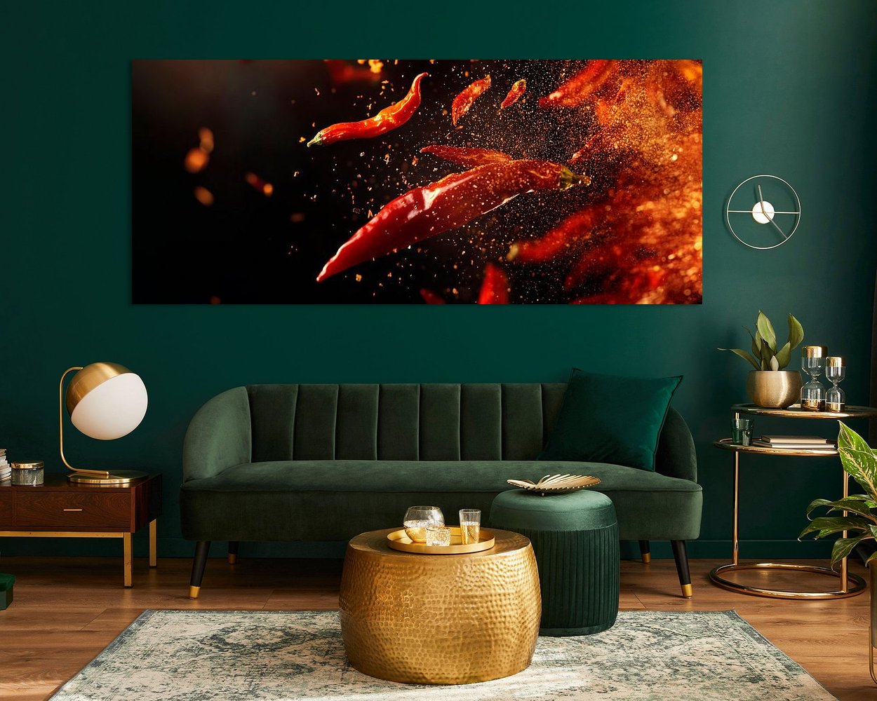 Voorbeeld van het werk in een kamer