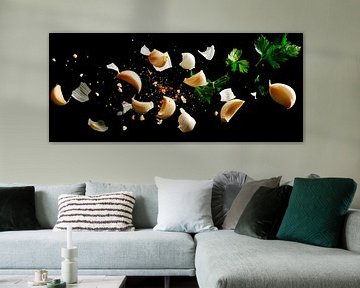 Vliegende smaken: knoflook en specerijen van Poster Art Shop