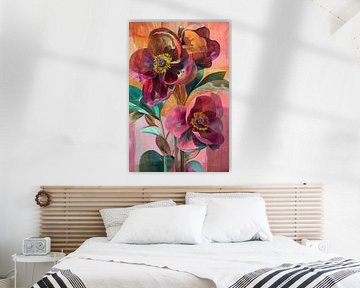 Helleborus-Gemälde | Unendliches Blumen-Echo
