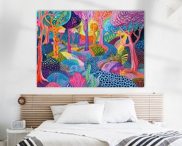 Betoverd Bos van Abstract Schilderij