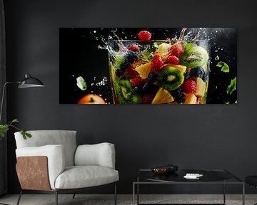 Frischer Obstsalat mit lebendigen Farben von Poster Art Shop