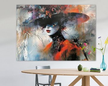 Charms Behind the Mask van Abstract Schilderij