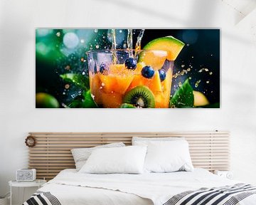 Fruitige verfrissing in een glas - sprankelend & kleurrijk van Poster Art Shop