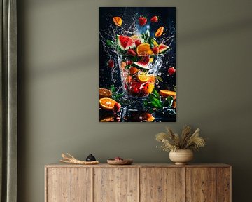 Fruity explosion in a glass - fresh & lively by Poster Art Shop