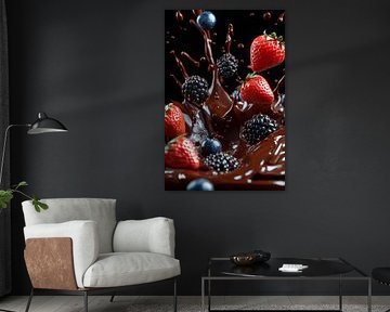 Fruchtige Explosion in Schokoladengenuss von Poster Art Shop