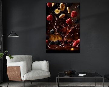 Fruchtige Schokoladensplash-Explosion von Poster Art Shop