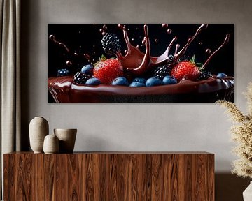 Fruity chocolate explosion in close-up by Poster Art Shop