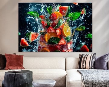 Fruchtige Spritzer in der Glaskaraffe von Poster Art Shop