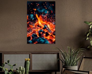 Sparkling spectacle in the glowing fire by Poster Art Shop