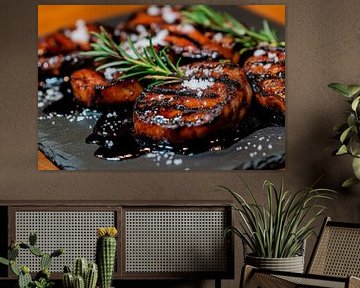 Grilled delicacies with rosemary by Poster Art Shop