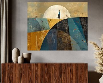 Abstract Landscape | Lonely Peaks Mystery by ARTEO Paintings