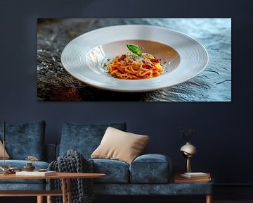 Pasta on an elegant plate - Culinary art by Poster Art Shop