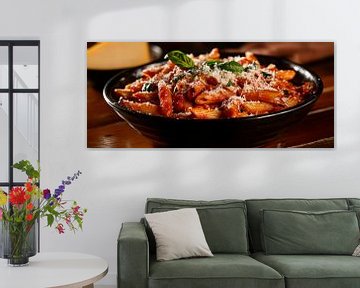 Penne met tomatensaus en parmezaan van Poster Art Shop