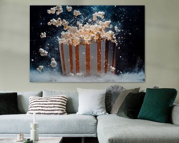 Popcorn explosie in bioscoopstijl van Poster Art Shop