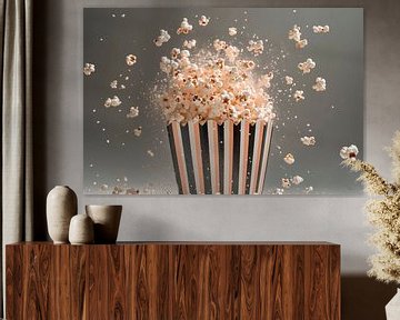 Popcorn explosie uit de zak - Leuk van Poster Art Shop
