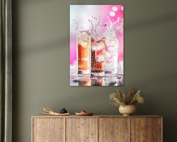 Spetterende drankjes in kleurrijk licht van Poster Art Shop