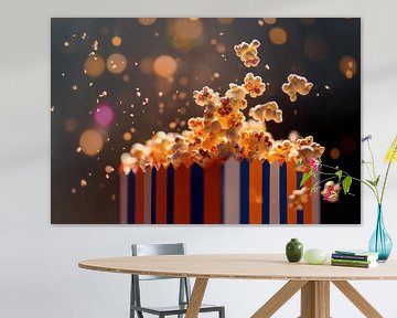 Bubbling popcorn in a light show by Poster Art Shop