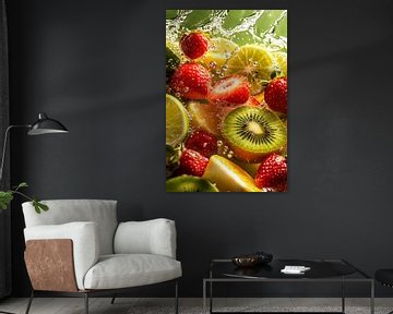 Een pittige fruitsoort in de waterval van Poster Art Shop