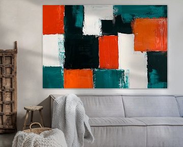 Abstract splendour of colour in bold blocks by Poster Art Shop