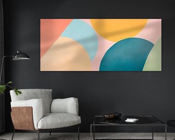 Abstract splendour of colour - soft shapes by Poster Art Shop