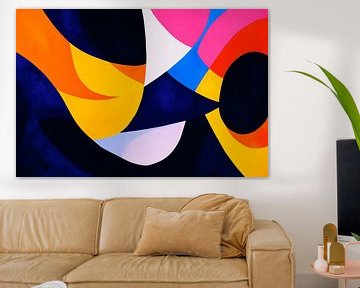 Abstract splendour of colour on a dark background by Poster Art Shop