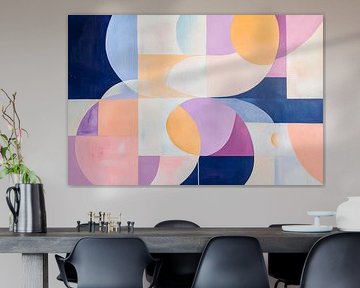 Abstrakte Farbkomposition in Pastelltönen von Poster Art Shop