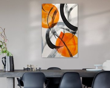 Abstract composition with orange-coloured circles by Poster Art Shop