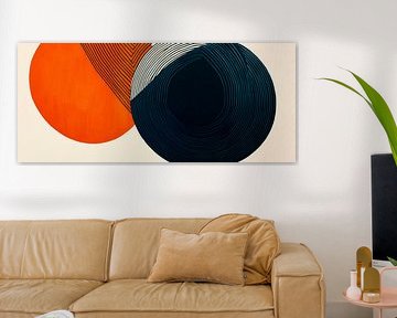 Abstracte cirkels in aardetinten - Minimalistisch van Poster Art Shop