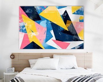 Abstract geometric colour composition by Poster Art Shop