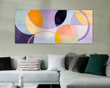 Abstrakte Pastellkreise und Linienkunst von Poster Art Shop