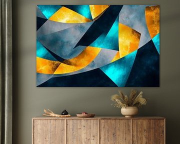 Jeu de couleurs abstraites avec géométrie sur Poster Art Shop