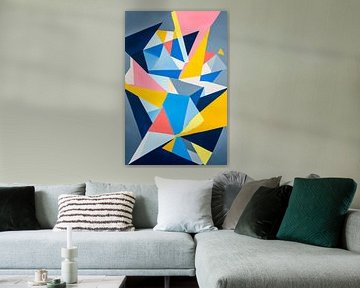 Colourful geometric composition - Abstract by Poster Art Shop