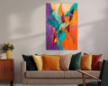 Colourful abstract painting - full of energy by Poster Art Shop