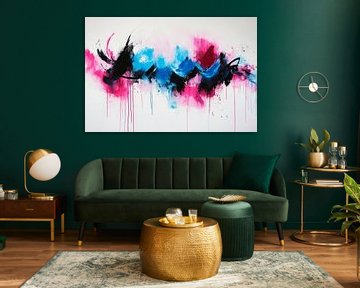 Colourful abstract wall design by Poster Art Shop