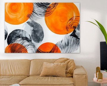 Colour explosion: orange and black combined by Poster Art Shop