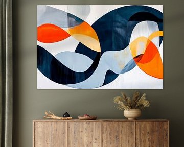 Jeu de motifs colorés et courbes sur Poster Art Shop