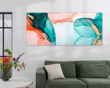 Flowing watercolours in pastel shades by Poster Art Shop