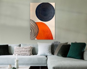 Des formes géométriques dans des couleurs chaudes sur Poster Art Shop
