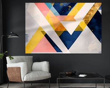 Geometric colour composition in watercolour by Poster Art Shop