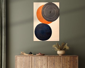 Geometric circle arrangement in colours by Poster Art Shop