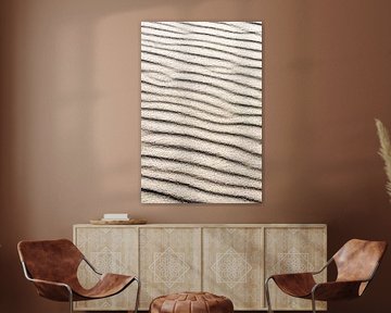 abstract interplay of lines with earth tones by eric van der eijk