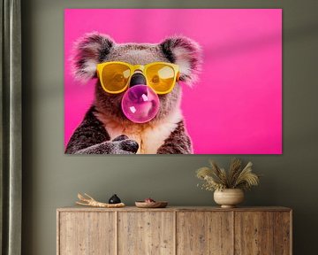 Koala with sunglasses and chewing gum pops by Poster Art Shop