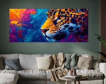 Lebenskräftiger Jaguar in bunten Farben von Poster Art Shop