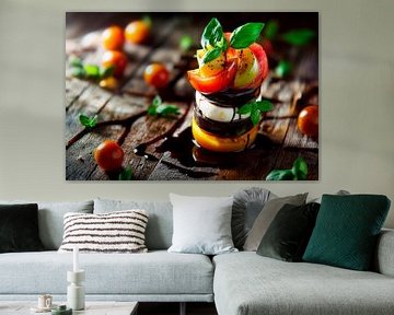 Mediterrane groentetaart met basilicum van Poster Art Shop