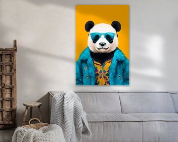 Panda stylé en tenue colorée sur Poster Art Shop